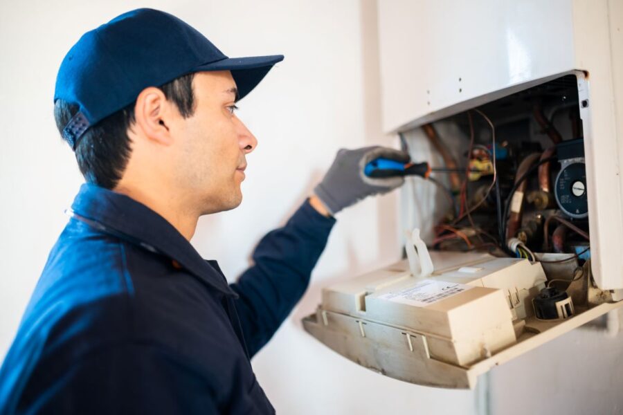 Water Heater Being Repaired in North and South Carolina.